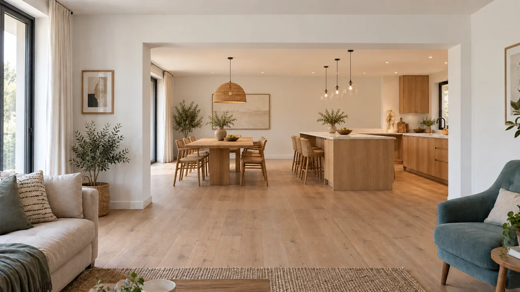 Illustration d’un intérieur ouvert et lumineux